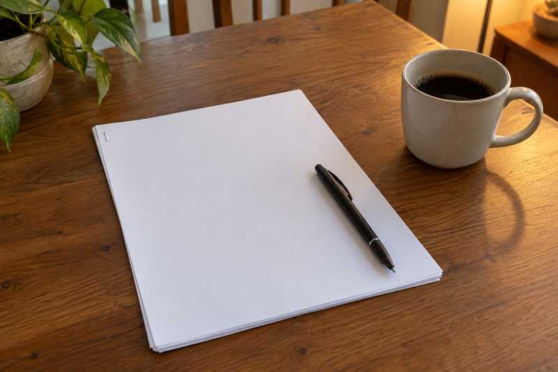 Devis écrit posé sur une table avec un stylo pour la signature