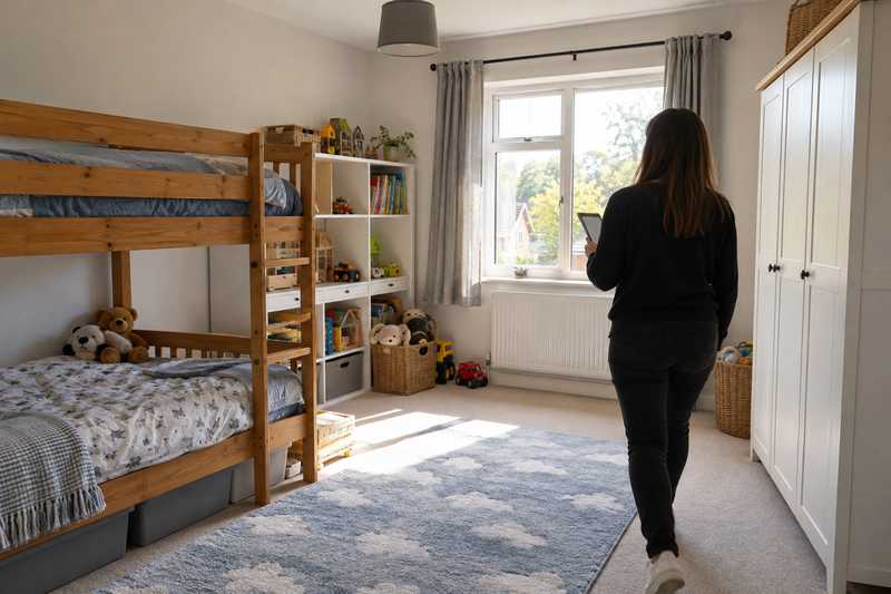 Estimation du volume d'une chambre d'enfant pendant un relevé